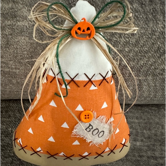 Trio of Handmade Halloween Candy Decorative Ghost, Candy Corn,  Patchwork Candy - Picture 6 of 11